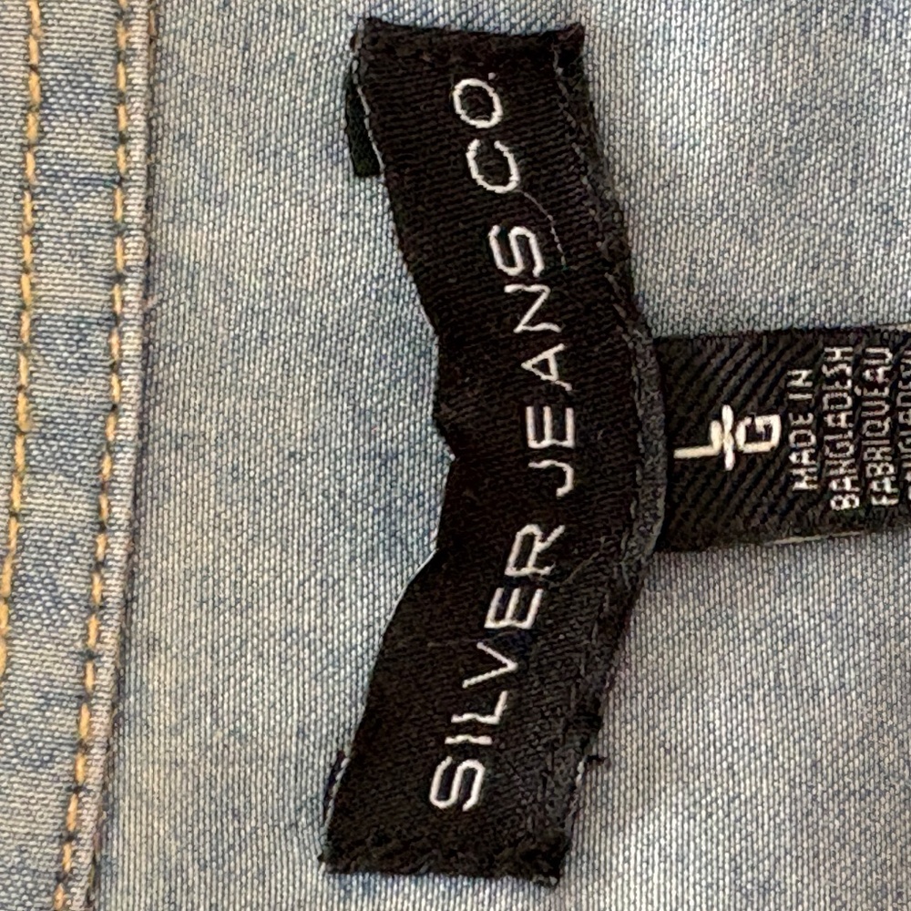 Men's Silver & Co. Denim Short Sleeve Shirt - Picture 5 of 7